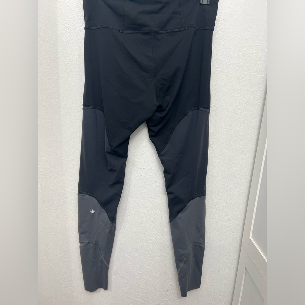 lululemon athletica Black & Charcoal Colorblock Leggings